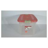 Rubbermaid 66 qt plastic tote with lid