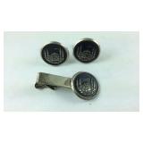 Sterling silver 3pc cufflinks Set