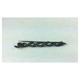 Sterling silver and Marcasite bar pin