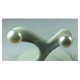 Freshwater pearl earrings in stainless steel