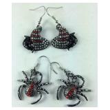 Two pairs Austrian crystal Halloween theme