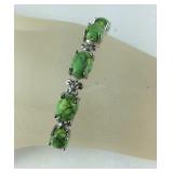 Green howlite bolo bracelet