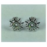 Sterling silver sun earrings