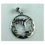 Sterling silver hummingbird pendant