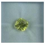 Lemon quartz 9x9mm cushion cut 2.94ct gemstone