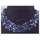 927cts lapis lazuli chip earrings, stretch