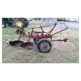 Old 2 Bottom Plow, Tires in bad condition as