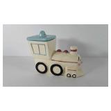Train cookie jar, 8" x 10", shows wear, see