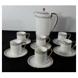 Noritake tea set, includes tea pot and six cup