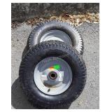 Pair of cart Tires and wheels, 16x5.00-8, like
