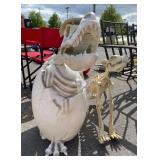 Two Dinosaur Decor Figures, 24&32" tall