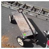 Kids Wagon Running Gear with makeshift plywood