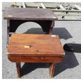 Two pine Step Stools