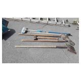 Tools, sledge hammer, scraper, Automotive wash