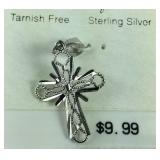 Sterling silver cross pendant
