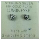 Sterling silver gold plate Swarovski element