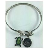 Turtle charm bracelet CZ