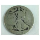 Very Worn Walking Liberty Half Dollar