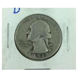 1951-D George Washington Quarter