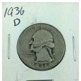 1936-D George Washington Quarter
