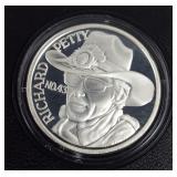 Richard Petty Silver Proof Coin .999 silver