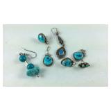 Bag of Jewelry With Turquoise Sterling silver
