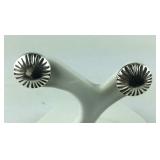 Tiny Silver Mushroom Looking Earrings sterling