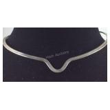 Magnetic Silver Tone Choker Necklace