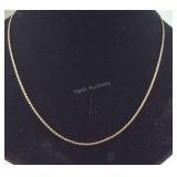 Gold Tone Sterling Silver Necklace , 3.7 grams,
