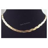 Three Toned Silver Necklace , 9.1 grams, 18"