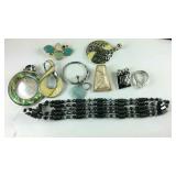 Beaded bracelet and pendants