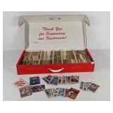 Baseball sports trading cards, 23x11 box full,