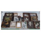 Lot of framed photos, prints and paintings. The