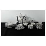 Bavarian China, includes tea pot, sugar jar, six