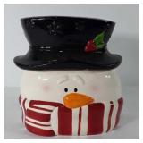 Snowman cookie jar, 10"
