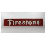 Firestone metal sign, needs