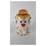 Lion cub cookie jar, hand painted in Brazil, 8"