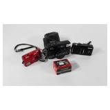 Camera group, two digital camera and one 35mm