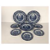 Liberty Blue Ironstone dinnerware, three