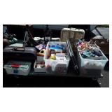 Large totes of American Girl dolls and