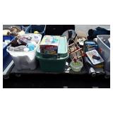 Large totes of stuffed animals, Toys, baskets