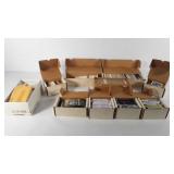 Collectors cards and box of sleeves, includes