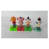 Four solar powered dancing toys, includes