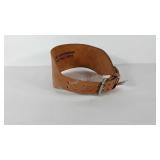 Leather lifting support belt, personalized as