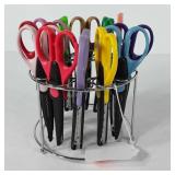 Paper crafting scissors in stand