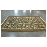 Area rug, 94 x 128, earth tone floral print