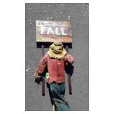 Scarecrow and Fall painted decor sign