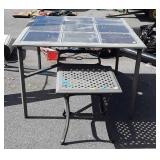 Two Outdoor Tables, 40" with 9 removable glass