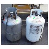 Two Propane Tanks 24" tall, Camper Style and both