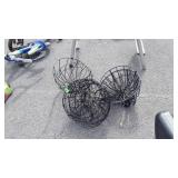 Ten 14" Moss Flower Basket hangers